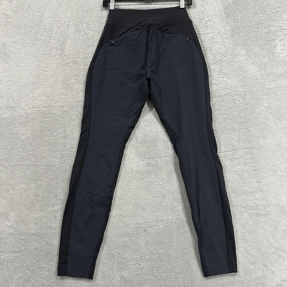 Athleta Leggings Women's 6 Zip Pockets Active Spandex Gym Jogger Blue Black